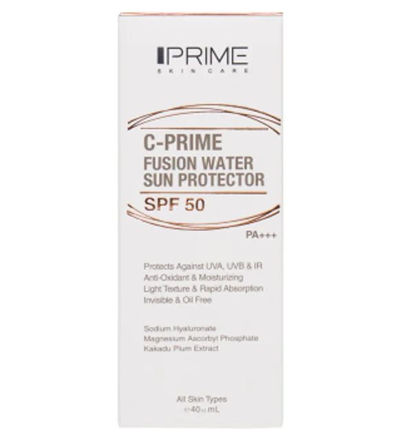 خرید فلوئید ضد آفتاب پرایم مدل فیوژن واتر حاوی ویتامین سی SPF50