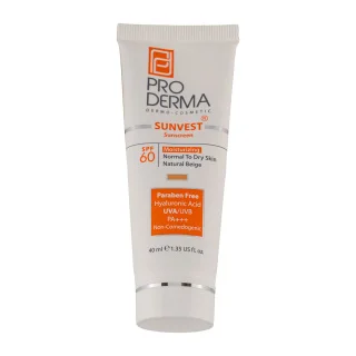 کرم ضد آفتاب رنگی پرودرما با SPF60 حجم 40 میلی لیتر