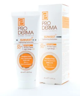 کرم ضد آفتاب رنگی پرودرما با SPF50 مناسب انواع پوست حجم 40 میلی لیتر