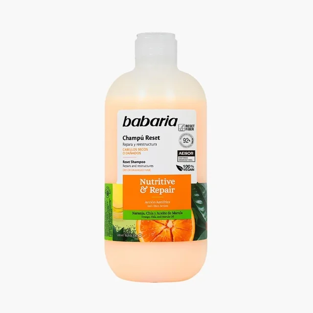 شامپو تقویت کننده و ترمیم کننده مو زنانه باباریا مدل Nutritive . Repair مناسب برای موهای خشک