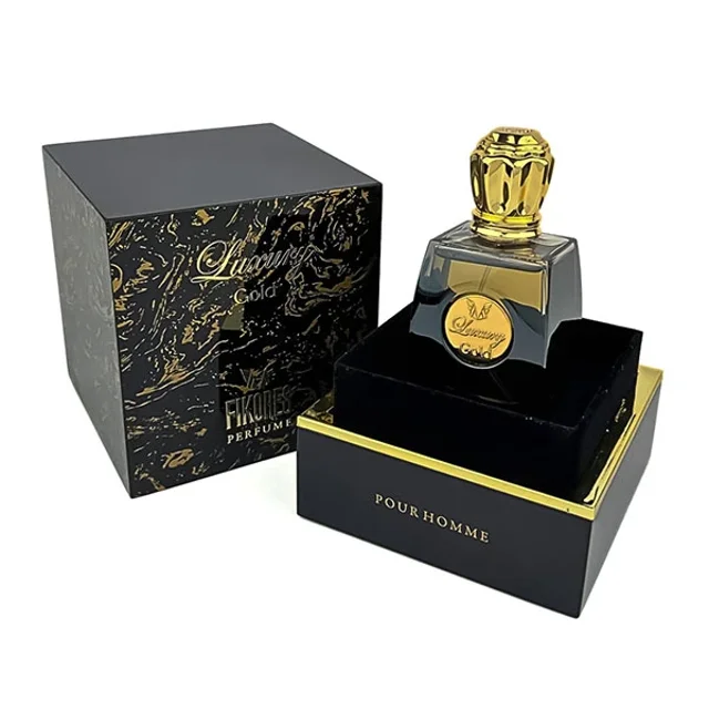 ادوپرفیوم مردانه فیکورس مدل Luxury Gold با رایحه گرم حجم 80 میلی لیتر | ولورا